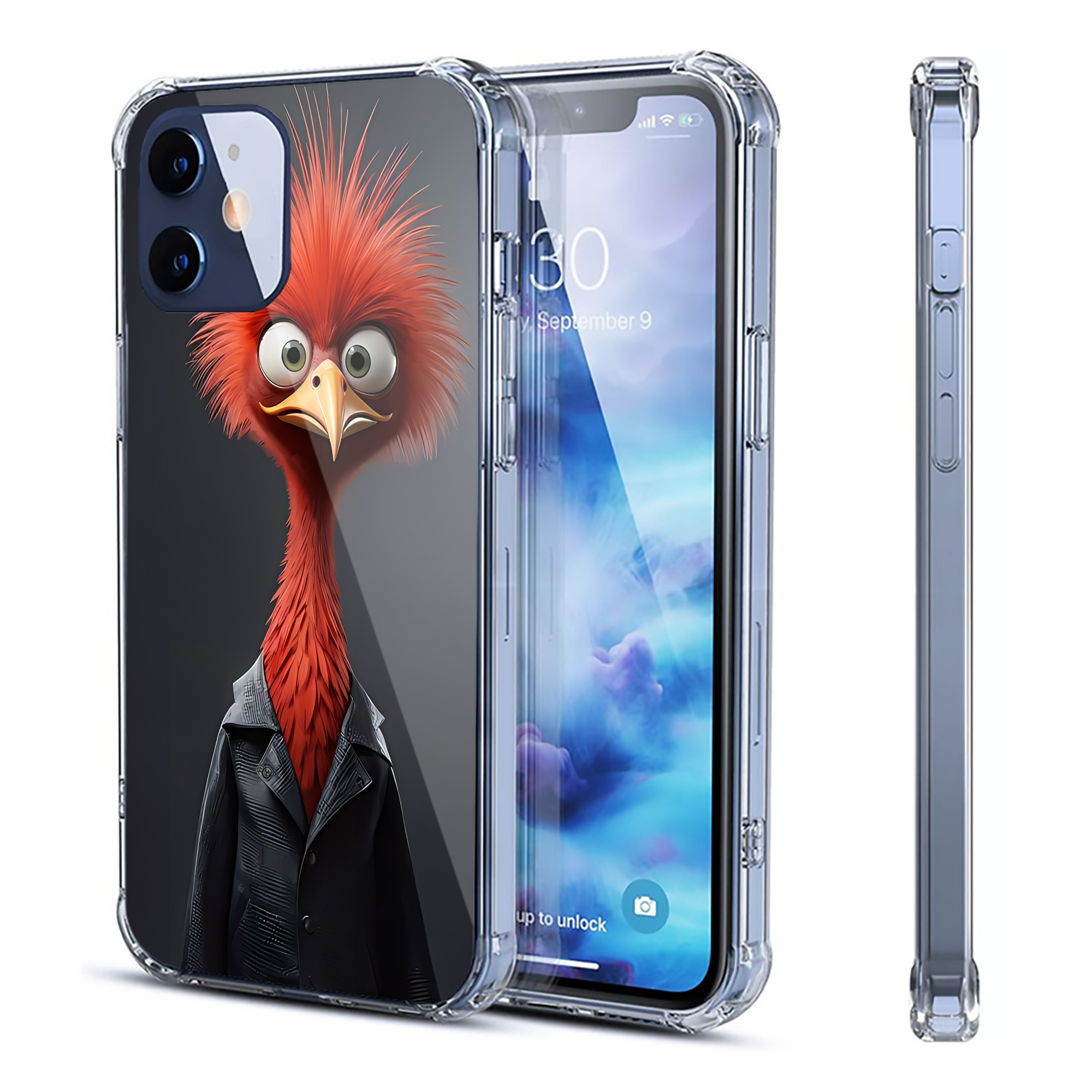 （画像用） Angry Birds アングリーバード 【iPhone 12シリーズ対応】透明スマホケース（クリアソフトケース）